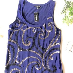 Express sequins sleeveless top